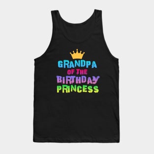 Grandpa of the birthday princess Colorful Tank Top